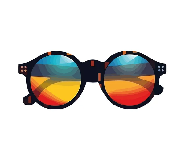 Gafas Sol Moda Para Icono Protección Vista Aislada — Vector de stock