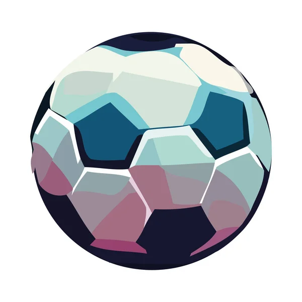 Ballon Football Symbolise Succès Dans Les Jeux Compétition Icône Isolé — Image vectorielle