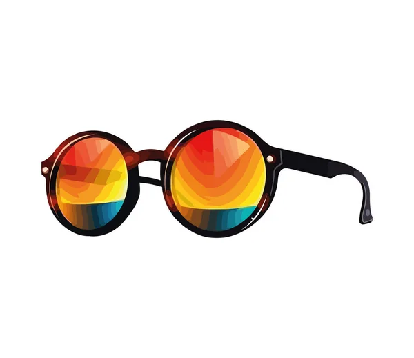 Gafas Sol Moda Para Icono Protección Aislada — Vector de stock