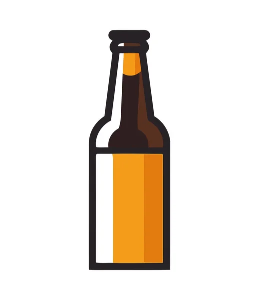 酒瓶象征啤酒图标隔离 — 图库矢量图片