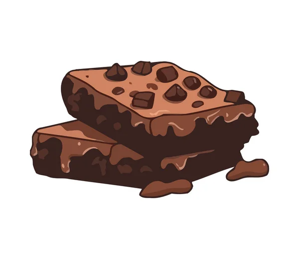 Изысканный Шоколадный Десерт Икона Сладких Закусок — стоковый вектор