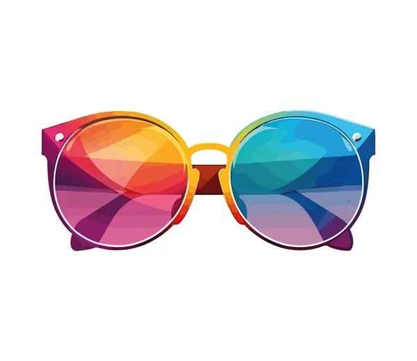 Moda Óculos Reflete Ícone Elegância Moderna Isolado — Vetor de Stock