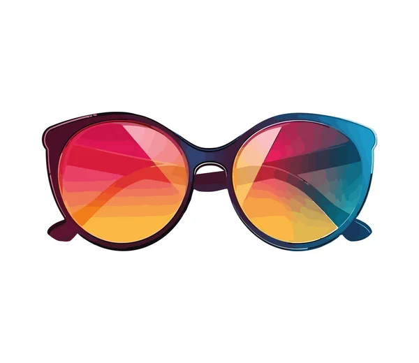 Moda Óculos Reflete Elegância Ícone Sol Verão Isolado — Vetor de Stock