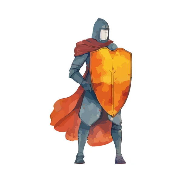 中世纪盔甲骑士图标隔离 — 图库矢量图片