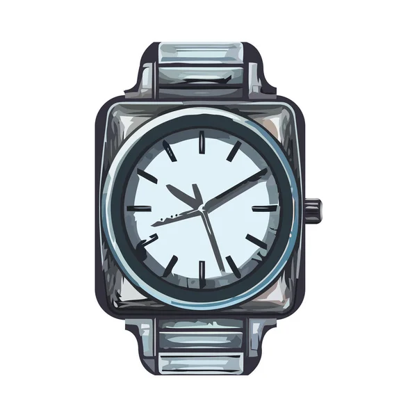 Χρόνος Συμβολίζεται Από Ρολόι Μια Σύγχρονη Εικόνα Κομψότητας Απομονωμένη — Διανυσματικό Αρχείο