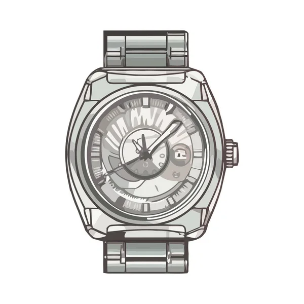 Reloj Pulsera Lujo Simboliza Elegancia Éxito Icono Aislado — Vector de stock