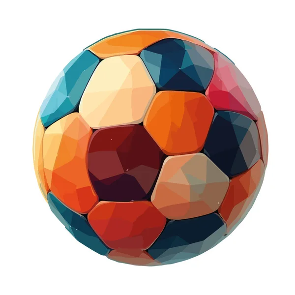 Icono Actividad Deportiva Pelota Fútbol Multicolor Aislado — Vector de stock