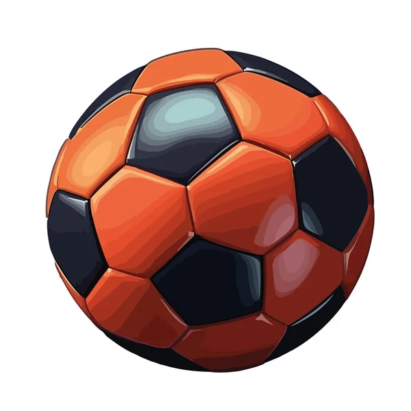 Piłka Nożna Symbolizuje Sukces Konkurencyjnej Ikony Sportu Izolowane — Wektor stockowy