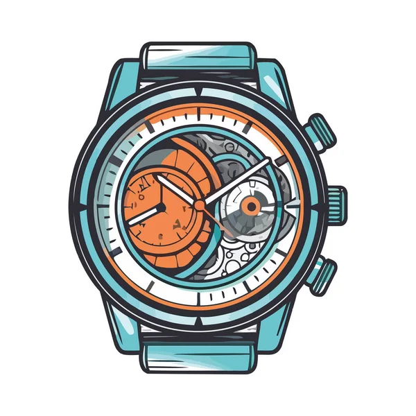 時計の文字盤と分針のアイコンで象徴される時間 — ストックベクタ