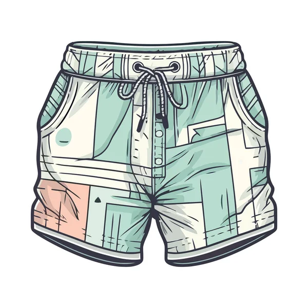 Cómodos Pantalones Cortos Mezclilla Perfectos Para Icono Ropa Casual Aislado — Vector de stock