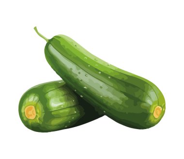 Sağlıklı beslenme taze organik salatalık ikonu izole edildi