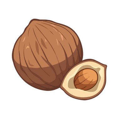 Taze çerez, sağlıklı organik ve olgun ikon izole edilmiş.