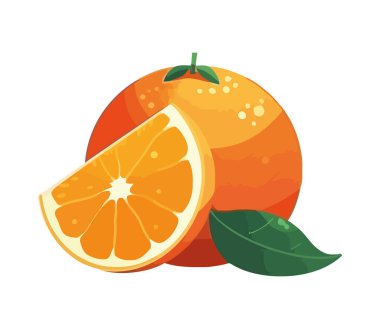 Taze narenciye portakal ikonu izole edildi