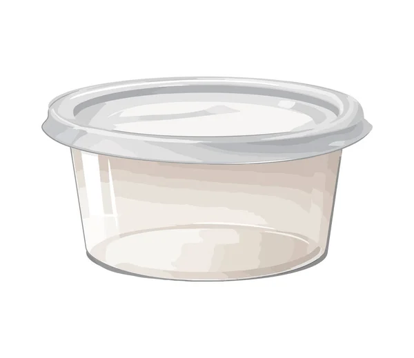 Transparent Plastic Container Icon Isolated — Stock Vector