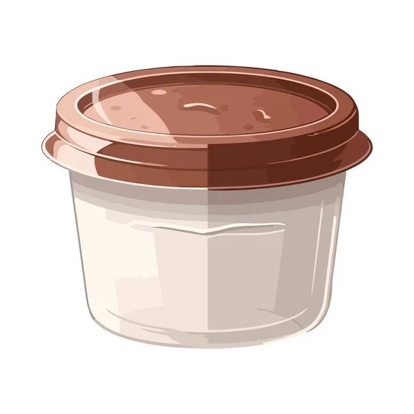 Transparent Plastic Jar Icon Isolated — Stock Vector