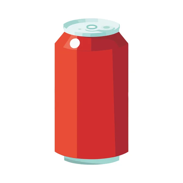 Ícone Lata Refrigerante Metálico Com Ícone Cola Refrescante Isolado —  Vetores de Stock