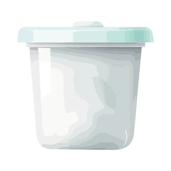 Disposable Plastic Container Icon Isolated — Stock Vector