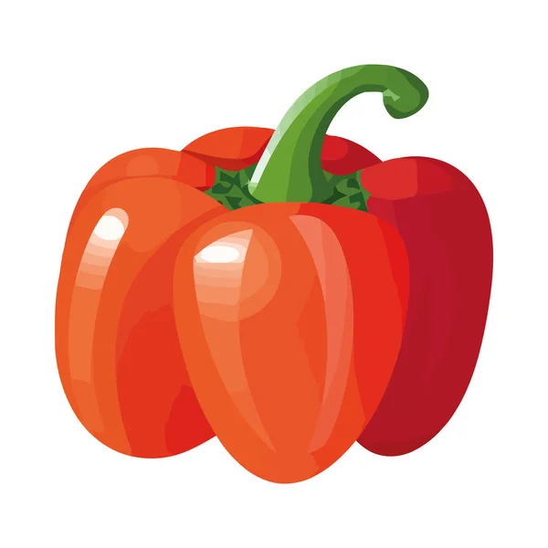 Čerstvé Papriky Zralé Pro Zdravé Vaření Ikony Izolované — Stockový vektor