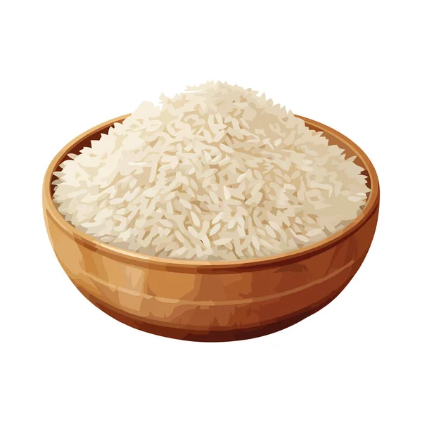 Healthy Meal Rice Icon Isolated — Stock Vector