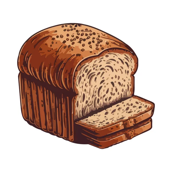 Süßes Brot Gourmetsnack Ikone Isoliert — Stockvektor