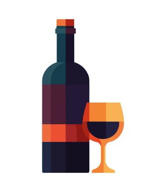 Şatafatlı şaraphane, gurme şarap ikonu izole edilmiş şekilde kutlanıyor