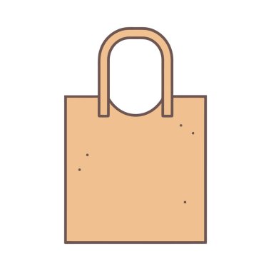 Alışveriş çantası simgesi tasarımı izole edildi