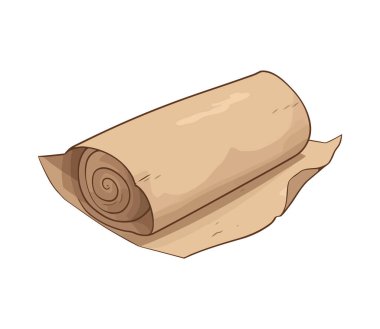 Geri dönüştürülmüş kağıt rulo simgesi izole edildi