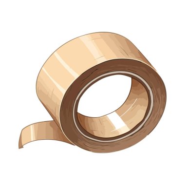 Beyaz arkaplan vektör simgesi üzerindeki yapışkan bant izole edildi