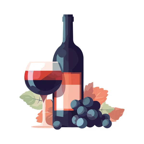 Célébration Vin Rouge Dans Vignoble Icône Symbole Luxe Isolé — Image vectorielle