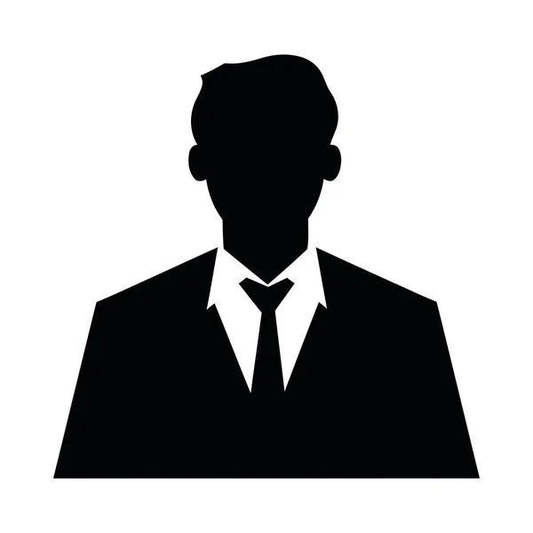 Corporate Business Silhouette Ikone Der Führung Isoliert — Stockvektor