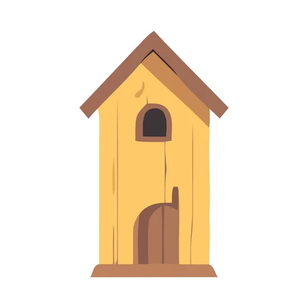 Niedliche Karikatur Vogelhaus Isoliert Symbol — Stockvektor
