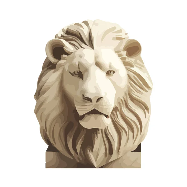 Majestätisches Löwensymbol Isolierte Ikone — Stockvektor