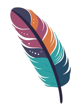 Beyaz arkaplan simgesinde tüy izole edildi