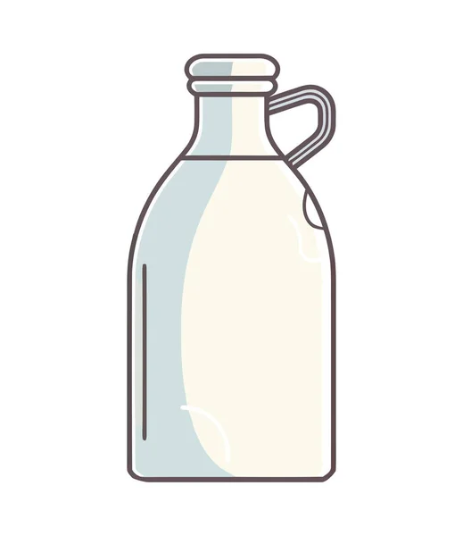 Bio Milchflasche Symbolisiert Gesunde Erfrischung — Stockvektor