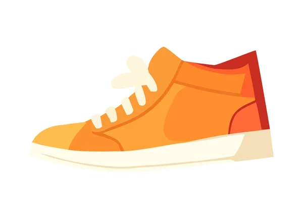 Ícone Modelo Sapato Esporte Amarelo Isolado — Vetor de Stock