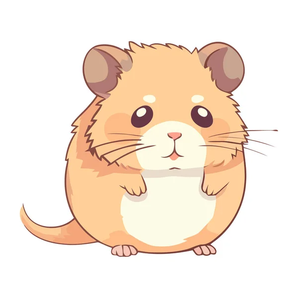 Tatlı Hamster Hayvan Ikonu Izole Edilmiş — Stok Vektör