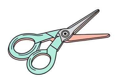 Keskin çelik makas kağıt simgesini izole etti