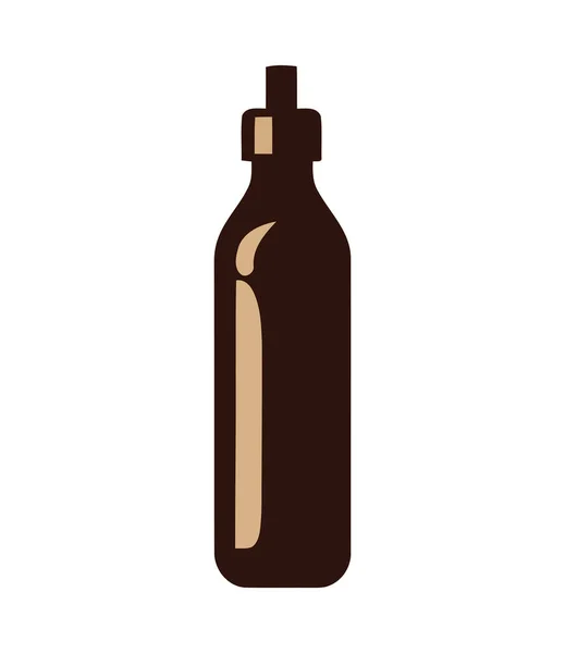 Botella Belleza Icono Líquido Saludable Aislado — Vector de stock