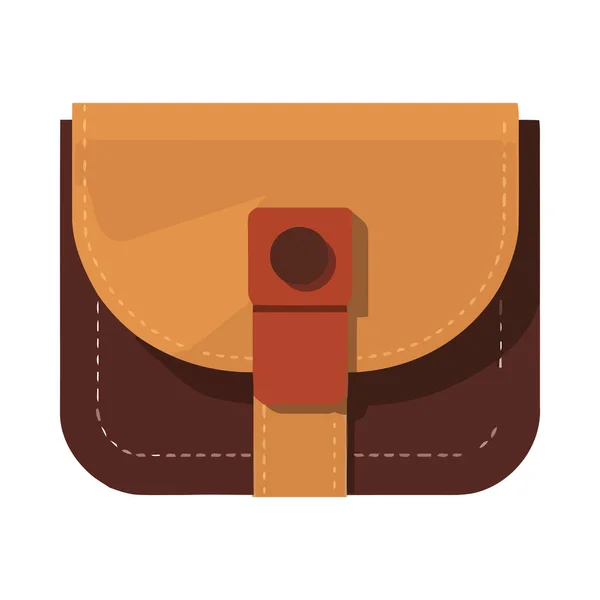 Leather Handbag Accessory Icon Isolated — Stock Vector