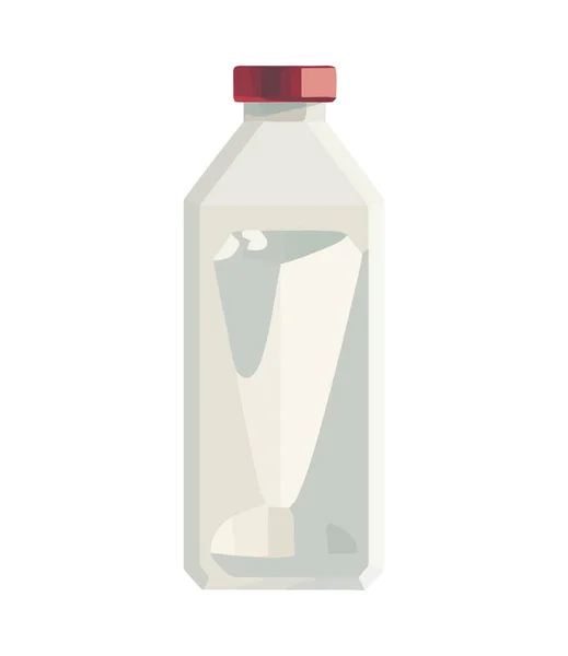 Frisches Getränk Flasche Mit Etikettensymbol Isoliert — Stockvektor