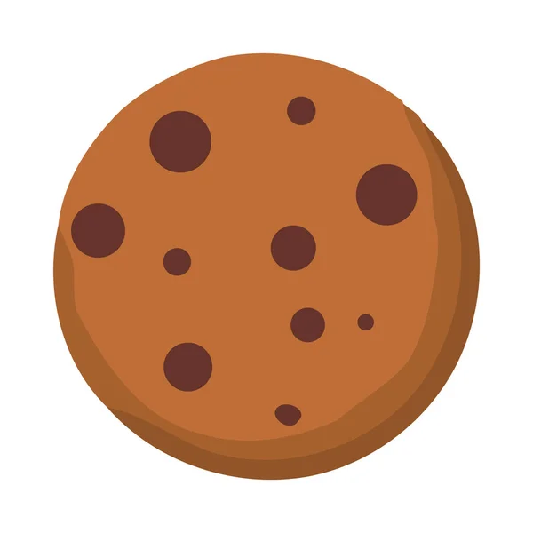 Gourmet Chocolade Cookie Icoon Geïsoleerd — Stockvector