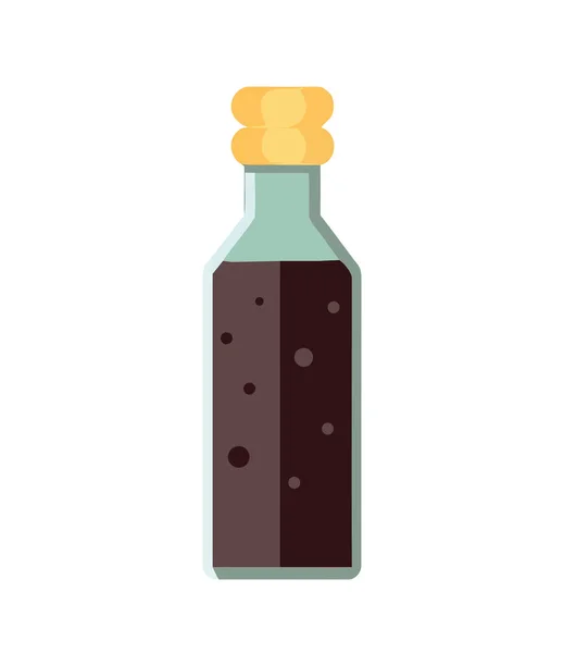 Getränkeflaschen Symbol Mit Flüssigkeits Tropfen Design Symbol Isoliert — Stockvektor