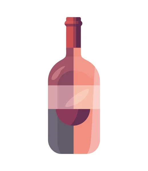 Icono Botella Vino Símbolo Del Icono Celebración Aislado — Vector de stock