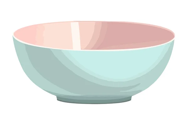 Kitchenware Modern Crockery Bowl Design Icon Isolated — Stock Vector