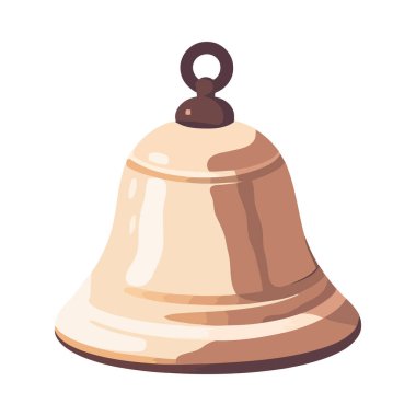 Metalik el çan simgesi çalan simge izole edildi