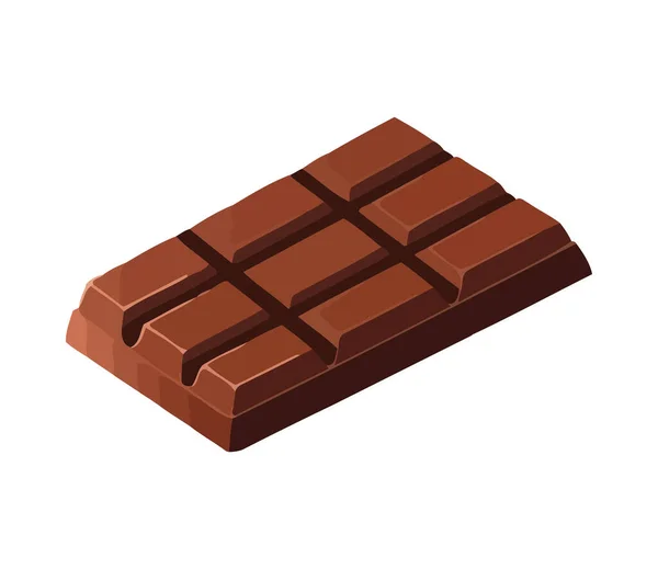 甘いチョコレートオンホワイトバックギフトアイコン隔離 — ストックベクタ