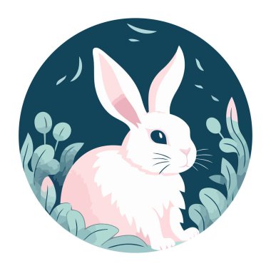 Şirin yavru tavşan, ilkbahar kutlama ikonunu sembolize eder.