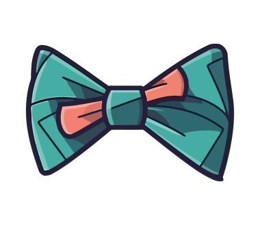 Bağlı yay, erkeklerin zarafeti moda ikonu izole