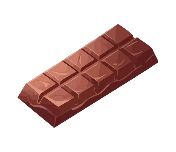 Ícone Lanche Barra Chocolate Doce Isolado — Vetor de Stock
