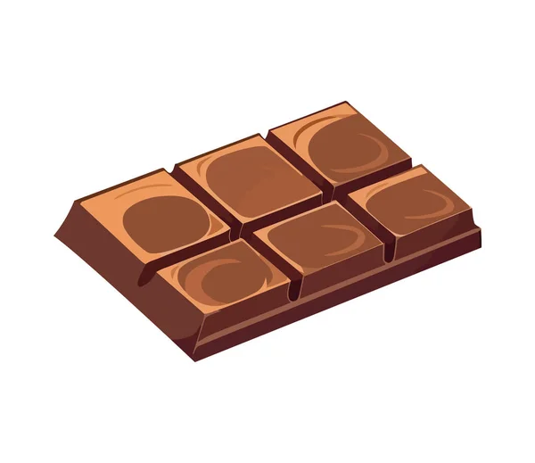 Choklad Bar Skiva Ikon Isolerad Vit Bakgrund Ikon Isolerad — Stock vektor